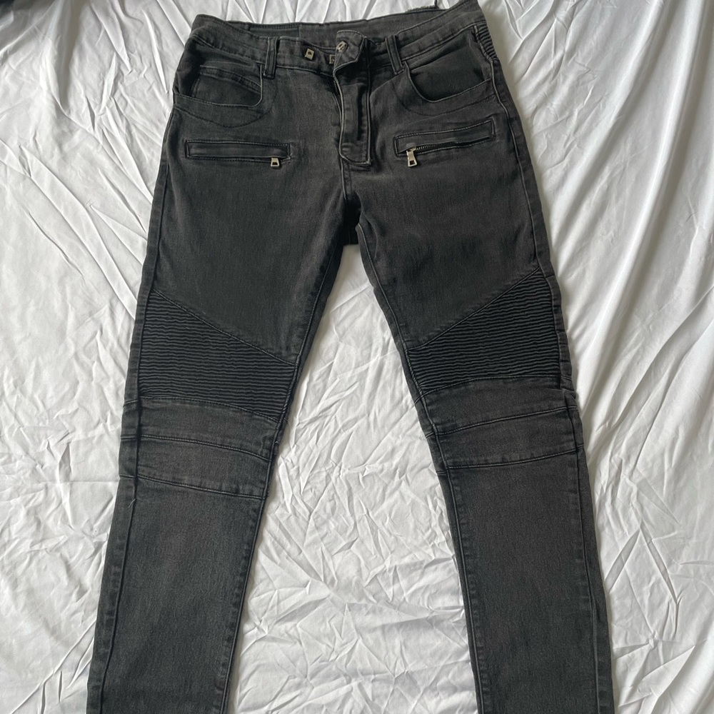 Balmain biker denim